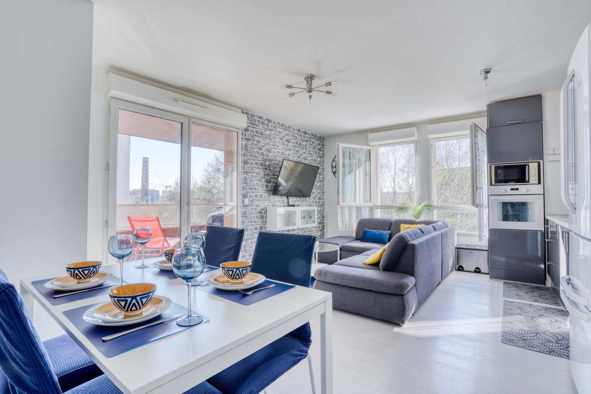 "Le Serenity ", Appartement Spacieux ,Balcon, Parking Prive Gratuit, Netflix, Proche Cdg Et Stade De France Stains Exteriör bild